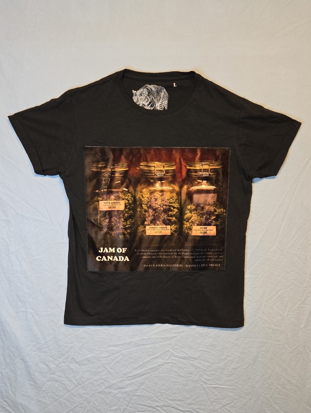 Bastille Italy Jam of Canada Full Graphic Short Sleeve Cotton Crewneck T Shirt